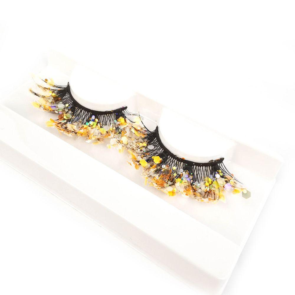 Sequins Eye Lashes Eyelashes Fluffy Dramatic False Eyelashes 3D Mink Lashes 25mm Luminous