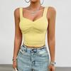 Spring and Summer Solid Color Slim Fit Halter Top
