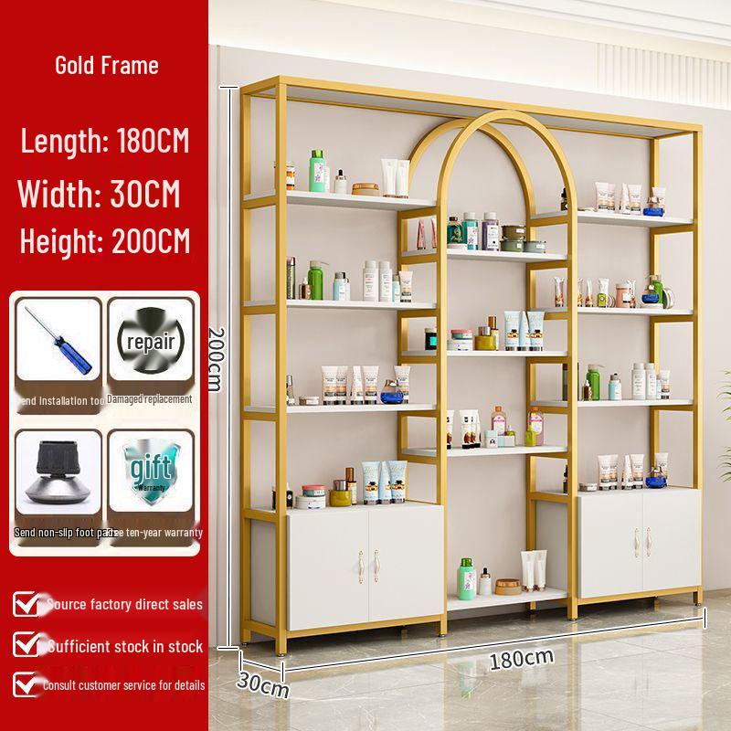 Multifunctional Light Luxury Display Shelf for Cosmetics & Nail Art