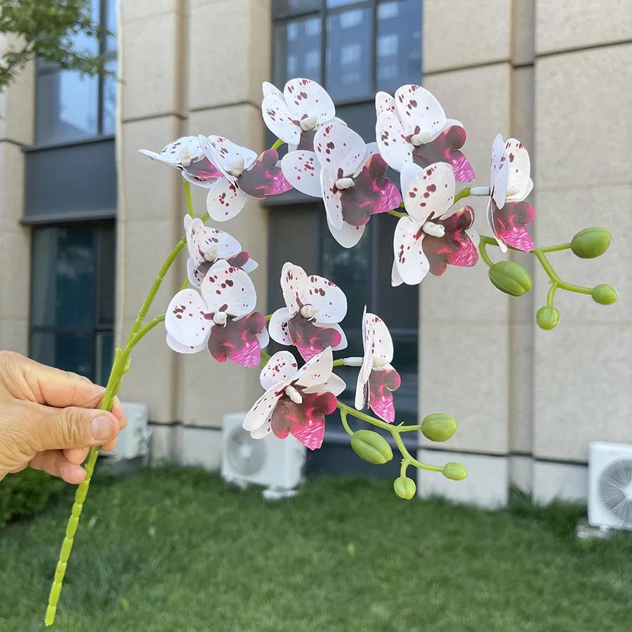 Phalaenopsis Artificial Flowers Fake Lifelike Mini Orchid Flower Stems for Wedding Event Home Decor
