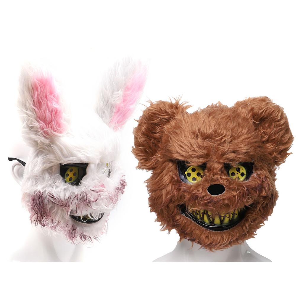 Хэллоуин жуткая плюшевая маска реалистичный внешний вид соответствующий размер реквизит для Хэллоуина для ужасов тематика P