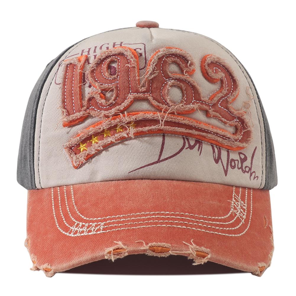 1962 Кепка-бейсболка с вышивкой буквы Хип-хоп Винтажная Стирка Хлопок Snapback Кепка Женская Мужская Регулируемая На Открытый Воздух Козырек от Солнца Кепки