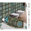 Self-adhesive Tiles Bathroom Wall Stickers Thicker Colorful Retro Mandala Pattern Waterproof Vinly Art Mural PVC Kitchen Decor