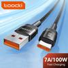 Кабель Toocki 7A USB Type C для Huawei Honor 100W/66W Быстрая зарядка Зарядное устройство USB C Кабель для передачи данных Для Poco Oneplus Samsung