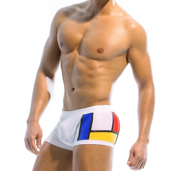 Мужские плавки Yousheng, эластичные, мягкие, быстросохнущие, дышащие, облегающие, подходящие по цвету, купальные боксеры со средней талией, шорты для плавания, водные виды спорта, серфинг