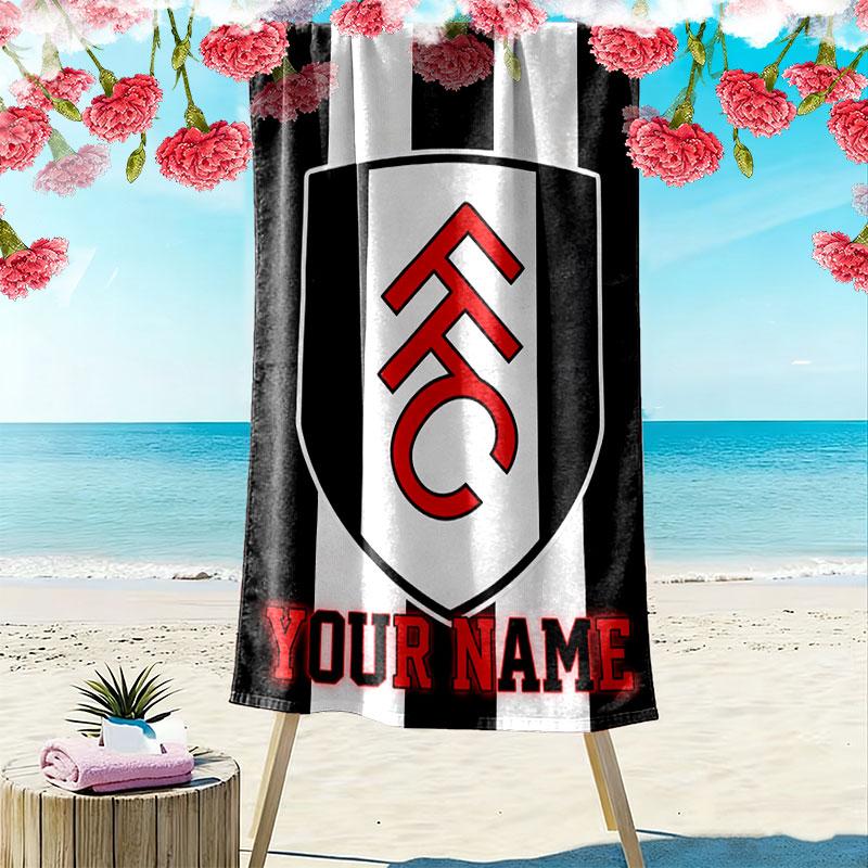 Custom Fulham Print Beach Towel, Large Soft Quick Dry Towel for Beach Camping Swimming