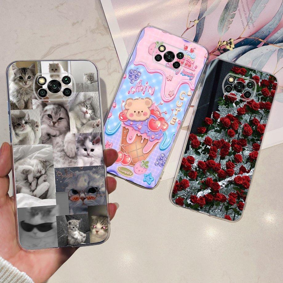 For Xiaomi Poco X3 NFC X3 Pro Back Cover Phone Case Soft Clear Silicone Shockproof Funda Coque For Poco X3 GT PocoX3 Pro Capa