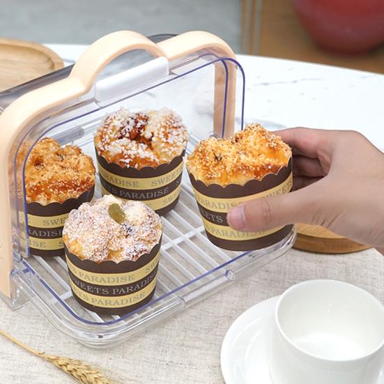 Органайзер для хранения, удобный портативный портативный прозрачный держатель для хлеба