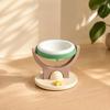 Indoor Cat Feeding Station 2-in-1 Wall Mounted Bowl, Elevated Food Anti-Tipping Foldable Raised Bowl Pet Feeder Shelf, Floating for Cats,