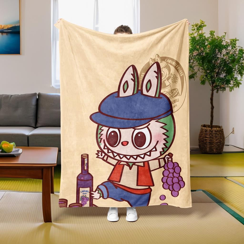 1PC Pop Cartoon Actor Elf Pattern Soft Throw Spiritual Guru Thin Blanket Gift for Couch Bed Car Home Camping For All Season Use