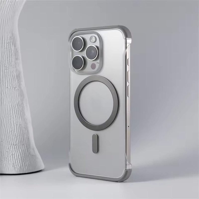 Ultra Thin Matte Frameless Magnetic Magsafe Case For iPhone 16 15 14 13 12 Pro Max 16 Plus Wireless Charging PC Shockproof Cover