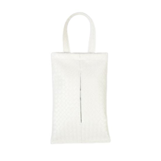 Car Tissue Holder for Dispenser with Woven Visor Hanging Napkin Pattern Universal Armrest