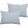 Set of 2 Percale Pillowcases Pure Combed Cotton Long Fibers 80 Threads/cm² South Wind - Glacier - Set of 2 Pillowcases 50 X
