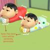 Crayon Shin-Chan Clockwork Model Toy Don'T Want To Get Up Anime Figure Model Toy Propel Alarm Clock Dynamic Crawl Toys Fun Gift