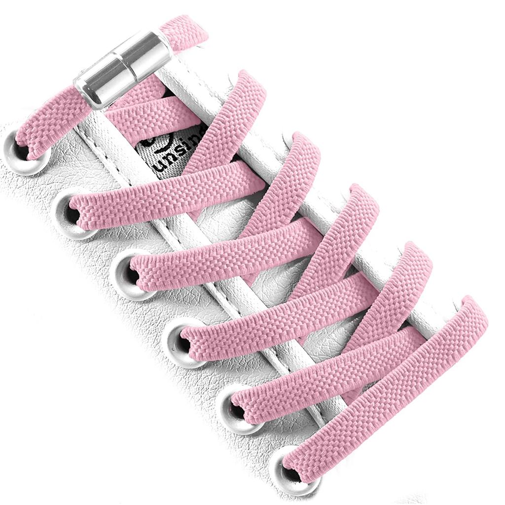 Эластичные шнурки для обуви без завязок с замком, без завязок, один размер подходит для всех детей и взрослых, спортивные плоские шнурки