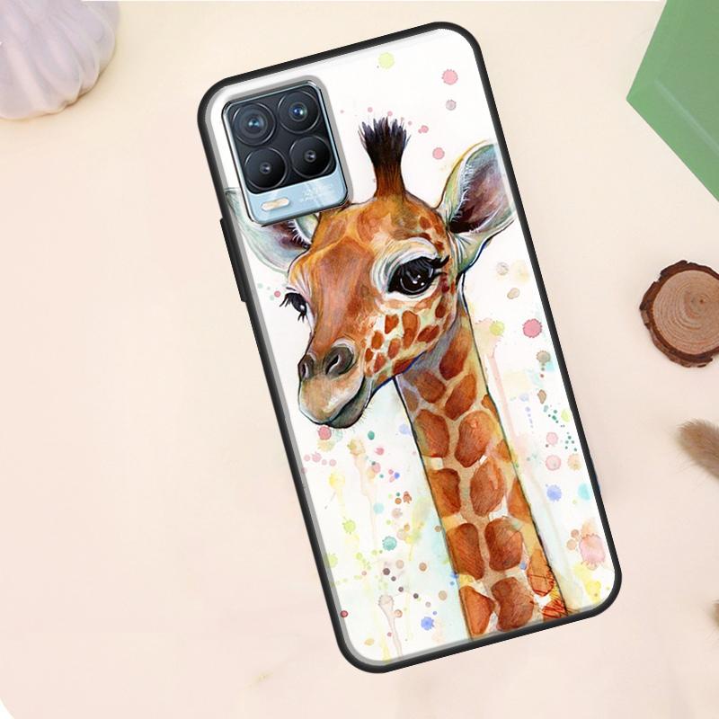 Милый Мультяшный Чехол-Жираф Для Realme C75 C63 C61 C55 C51 C53 C35 C65 C67 C71 11 12 13 14 15 Pro Plus GT6 GT7 Pro