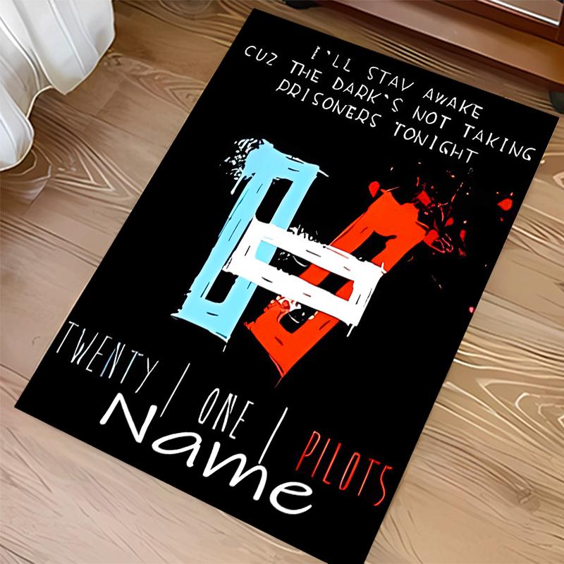 Custom personalization Twenty One Pilots Print Area Rug - Soft, Washable Non-Slip Indoor Mat,Living Room,Home&Office Decorative Rug