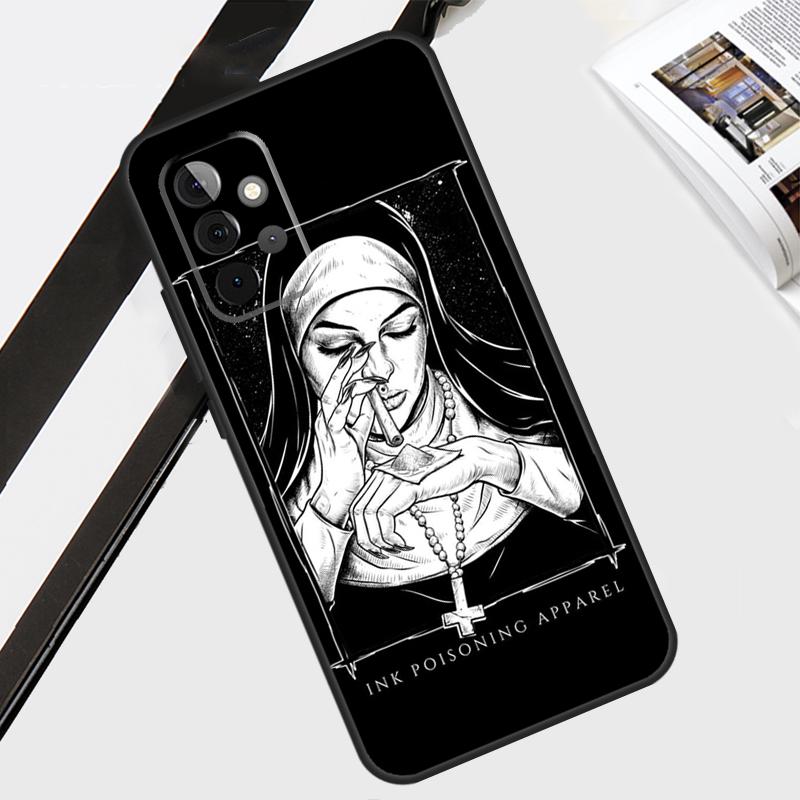 Sister Style Nun Sexy Girl Case For Samsung Galaxy A55 A35 A15 A56 A36 A26 A16 A06 A54 A34 A14 A12 A22 A32 A52 A13 A53