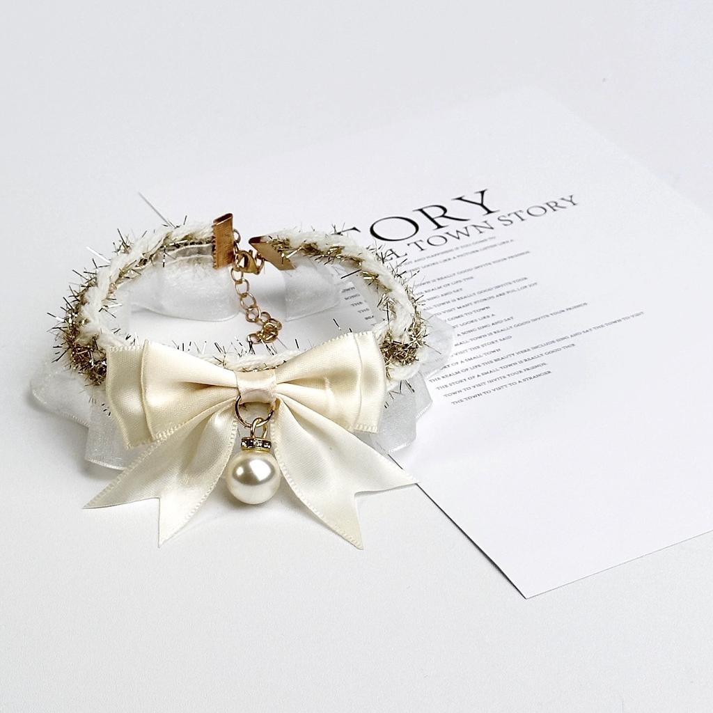 Ошейник для кошек и собак, милый кружевной бант, ошейник для кошек, регулируемое ожерелье для кошек, ювелирные изделия, милая шея, декоративные аксессуары для домашних животных, товары для животных