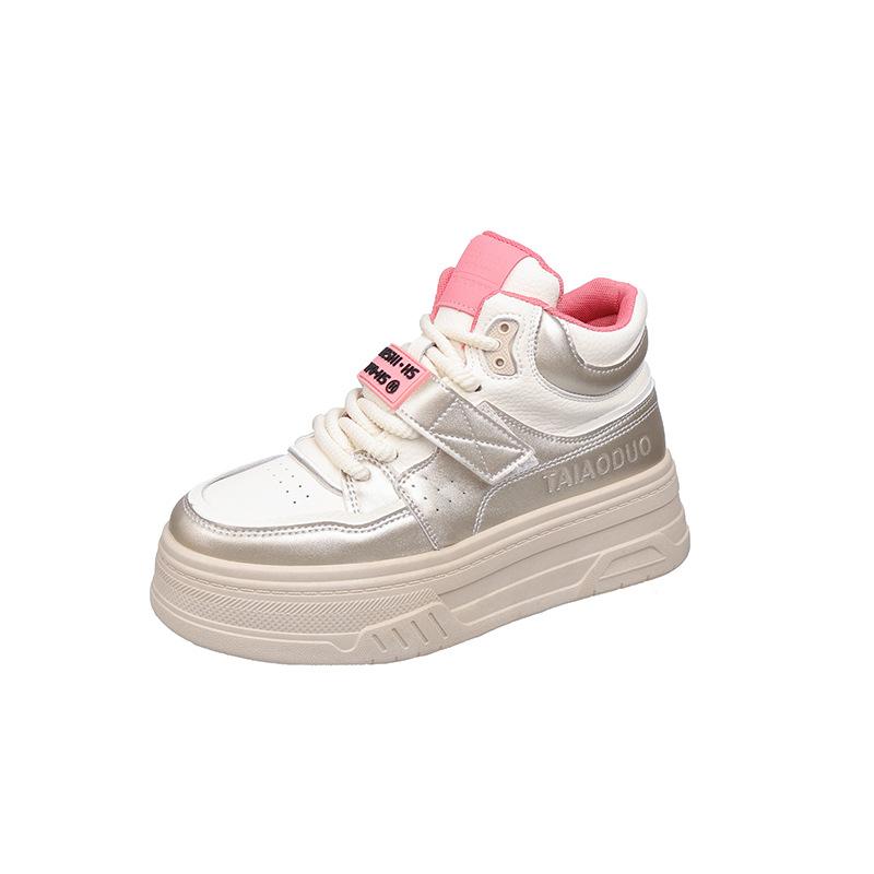 Fashion Women Chunky Sneakers Comfortable High Platform Sports Shoes for Basketball Thick Bottom Non-slip Sneakers Zapatillas Mujur 2024