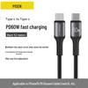 PISEN PD100W Dual-Head USB-C Data Cable for Apple iPhone 15/16, Huawei, Xiaomi Tablets & Phones