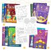 16PCS Ramadan Festival Decoration Golden House Castle Moon DIY Drawing Book Cartoon Doodle Book Children's Picture Book Gift