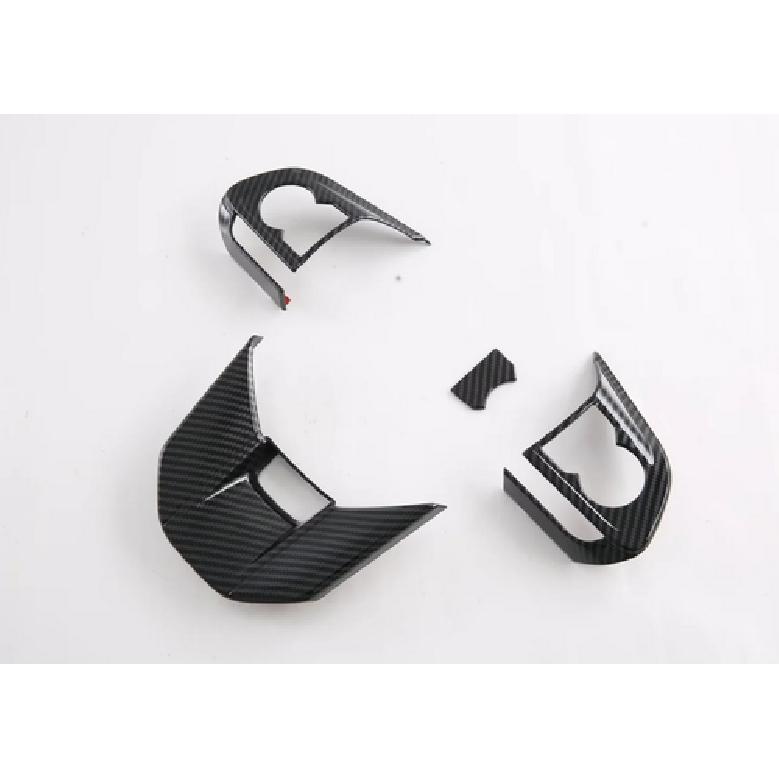 For Toyota Veloz Car Accessories Steering Wheel Cover Trim Carbon Fiber