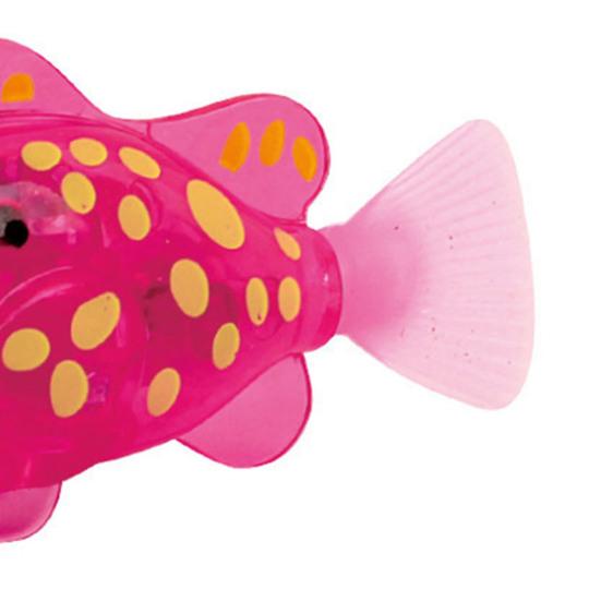 Magic Water Activated Glowing Swimming Fish Waterproof Interactive Robot Fish with Electric Movement Neon Deep-Sea Disco Bath Toy