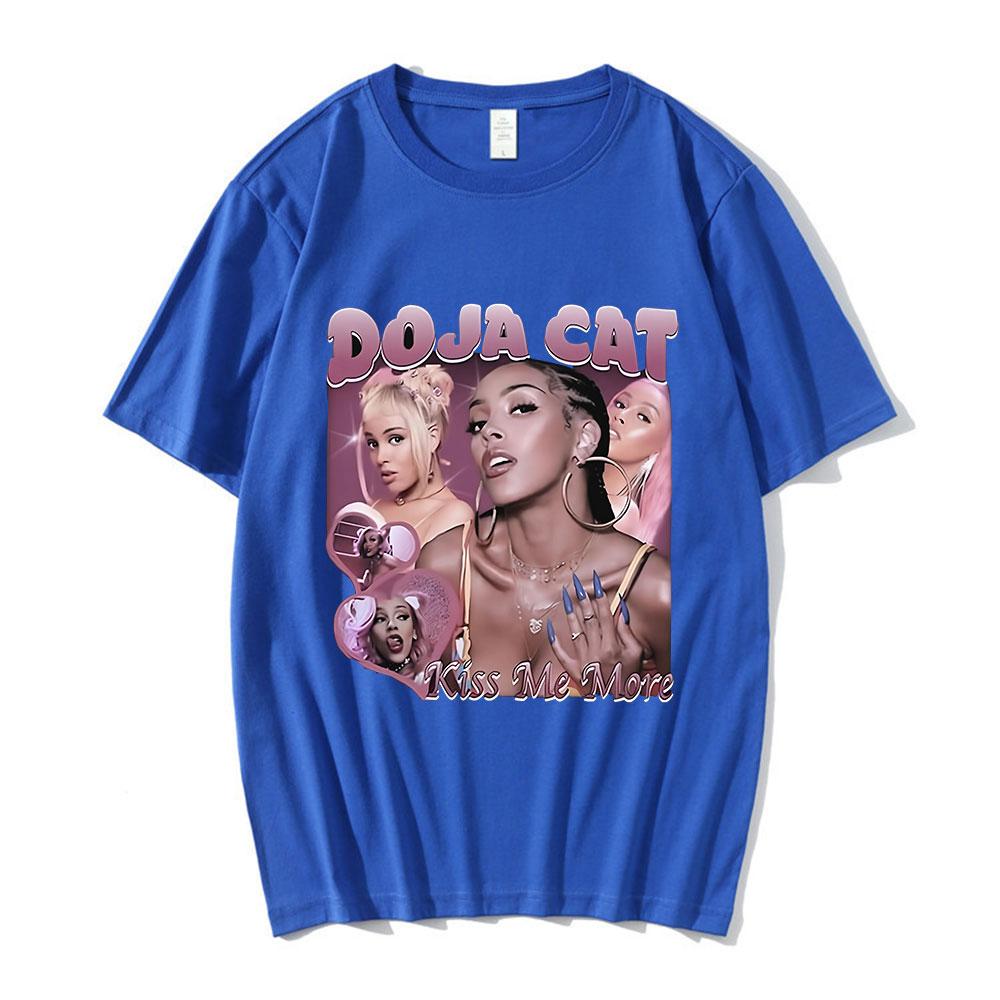Doja Cat Kiss Me More Графическая футболка Унисекс Женская одежда Мода Харадзюку Футболка Хлопок Повседневная с коротким рукавом Футболки Streetwear