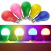 AC220V 110V Lamparas Home Decor LED Bulb Colorful Light A60 Lamp E27 B22 Base