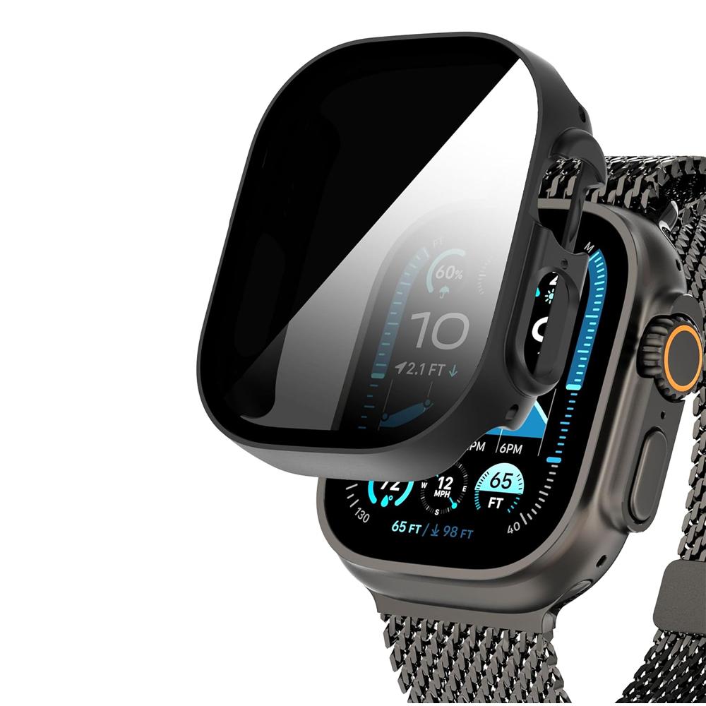Защитная пленка для корпуса Apple Watch Ultra 2 3 49 мм аксессуары Антишпионское закаленное стекло ПК Бампер Чехол iWatch Серия Ultra 3 2