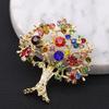 Shiny Rhinestone Money Tree Brooches for Women Plant Pins Office Casual Accessories Gifts