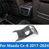 Armrest Box Rear Air Condition Vent Outlet Trim For Mazda CX-8 CX8 2018- 2024 Carbon Fiber Interior Accessories Car Styling
