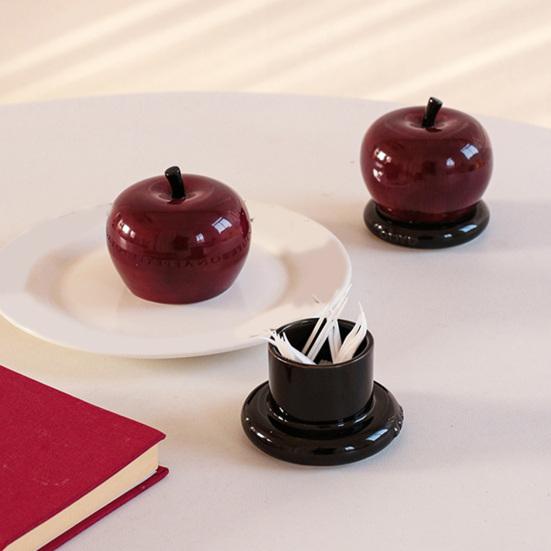 Диспенсер для зубочисток Yousheng Ceramic Red Fruit, держатель для зубочисток для зубной нити, домашний офис, ресторан, кухня, настольный органайзер для зубочисток, контейнер