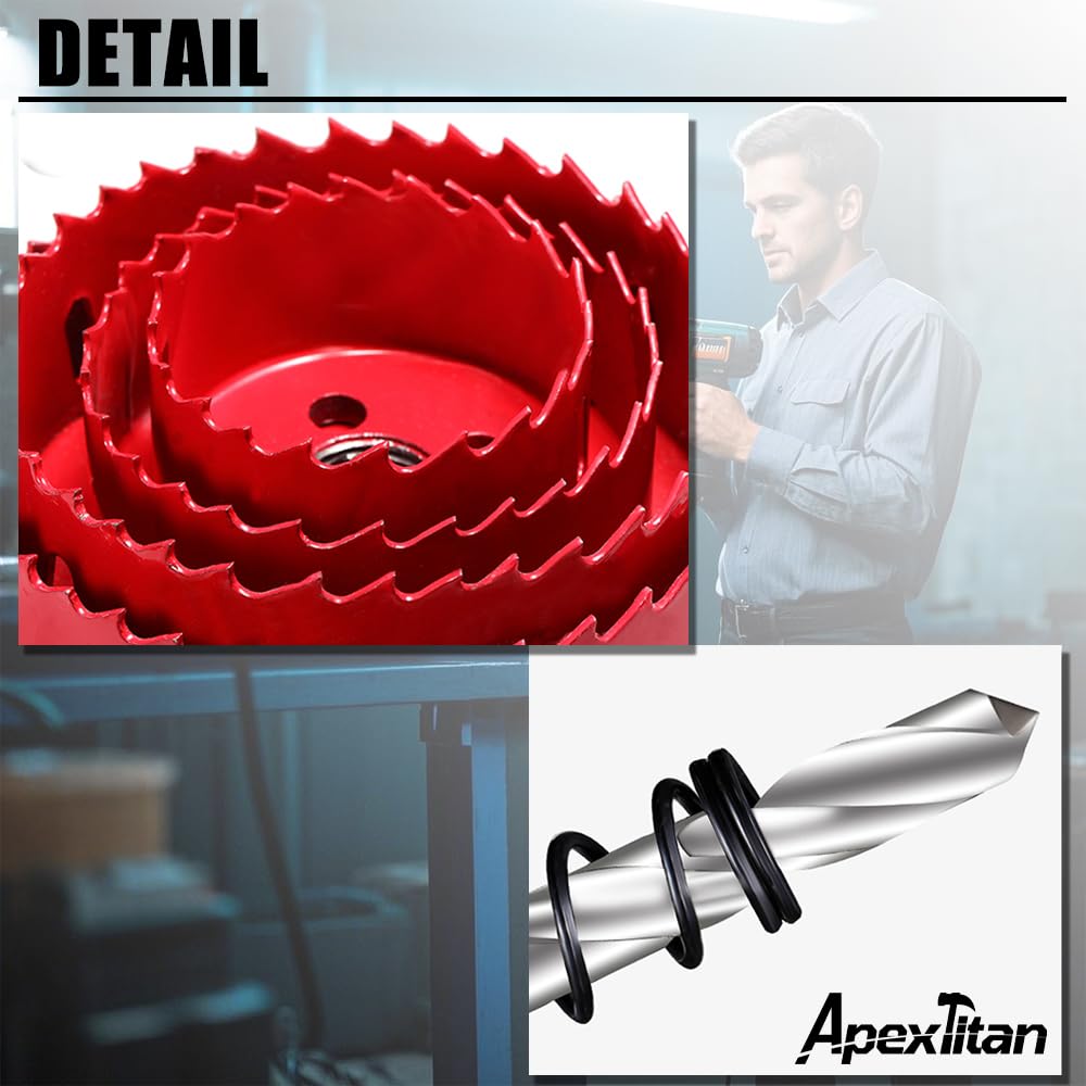 Коронка по металлу, Биметаллическая, Резак для отверстий, Для дрелей-шуруповертов, Сверло 4,7 дюйма (120 мм)