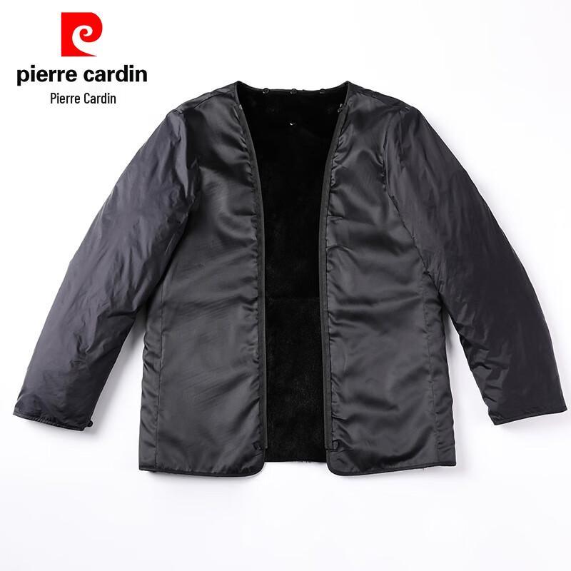 Pierre Cardin Men's Mid-length Goose Down Winter Coat with Mink Collar