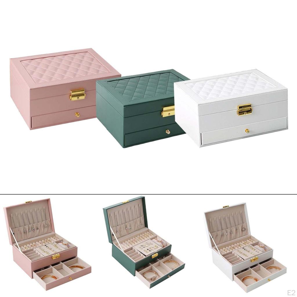 Двухслойная витрина для ювелирных изделий, большое ожерелье, кольца, подвеска