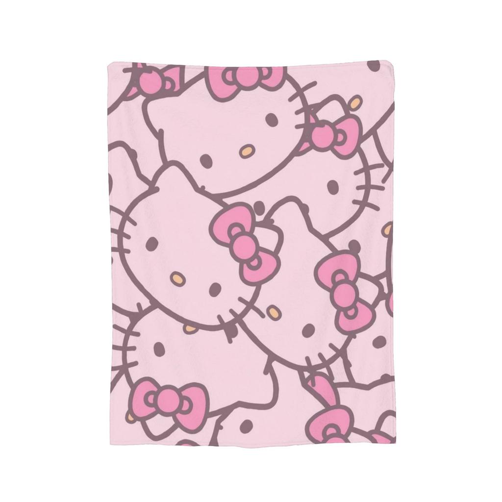 Hello Kitty Halloween Knitted Blanket Bats Ghost Plush Throw Blankets Home Couch Personalised Soft Warm Bedspreads,
