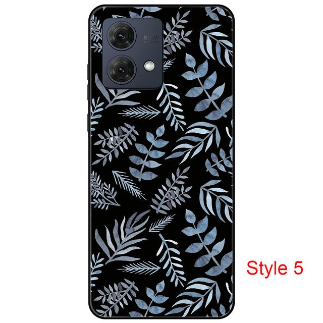 Чехол для Motorola Moto G84 Cartton Cute on Moto G 84, черный чехол, чехол 6,5 дюйма, противоударный, мягкий бампер, противоскользящий, прочный ТПУ