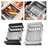 Adjustable Dish Organizer Stainless Steel Dish Washing Shelf Functional Dish Drying Rack  Fruits