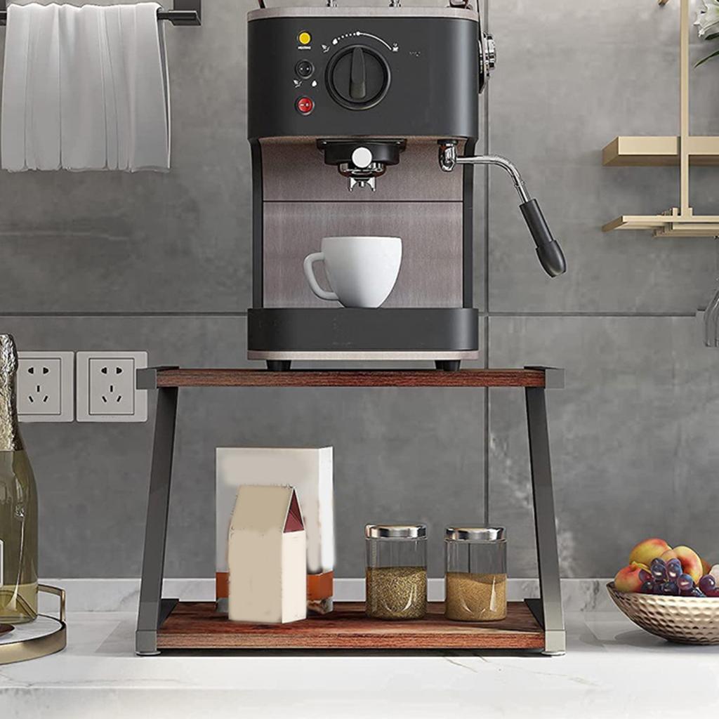 Printer Copier Stand Storage Shelf Rustic Bookshelf Heavy Duty Rack Sturdy Wood for Home Small Space Tabletop Office Scanner