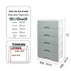 Miflame 5-Tier Drawer Storage Cabinet