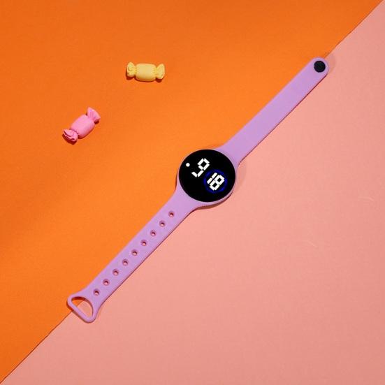 Детские светодиодные цифровые часы с круглым циферблатом, водонепроницаемые часы для плавания, регулируемый силиконовый ремешок, точное время, четкий дисплей, детские студенческие наручные часы