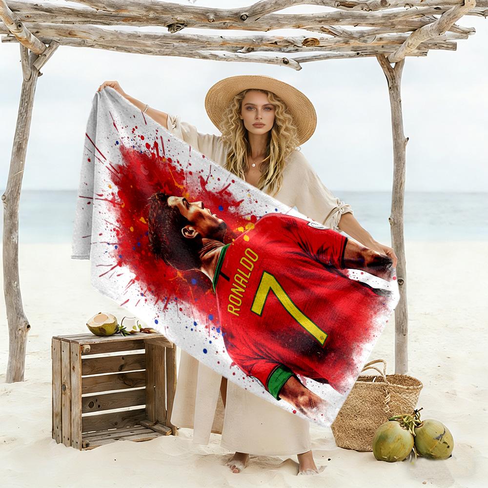 Ronaldo's Number Seven Glory Beach Towel Super Soft & Absorbent Comfortable Lightweight