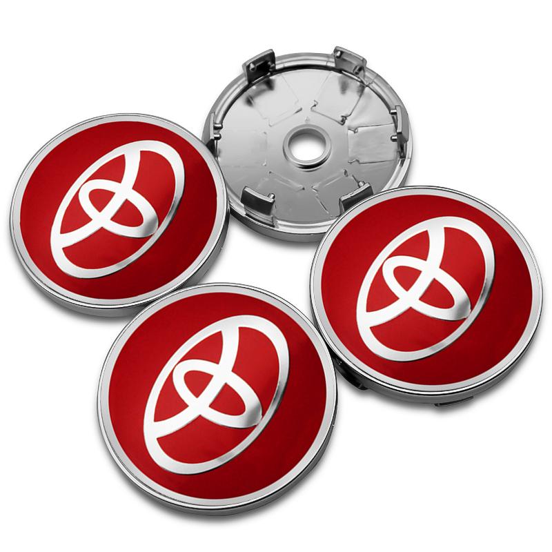 4 шт. 56+60 мм Наклейки-значки ступицы колеса автомобиля Центральные колпачки Покрытие диска Автоаксессуар Для Toyota Prado Yaris Hilux Verso Fortuner Supra