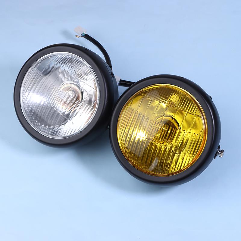 Cg125 Ретро Стиль Круглый Мотоцикл Gn125 Фара Мотоцикл Ходовой Огонь Круглый Передний Крепление Фары 12В Мотоцикл Универсальный
