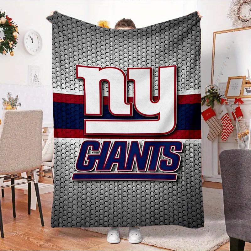 New York Giants Helmet Blanket Outdoor Flannel Blanket for Camping, Hiking, Garden Parties, Picnic Essentials,gift for family and friends