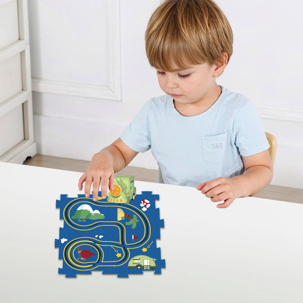 Космическая головоломка железнодорожная машина электрическая головоломка DIY мальчик автомобиль рождественская железнодорожная игрушка поезд