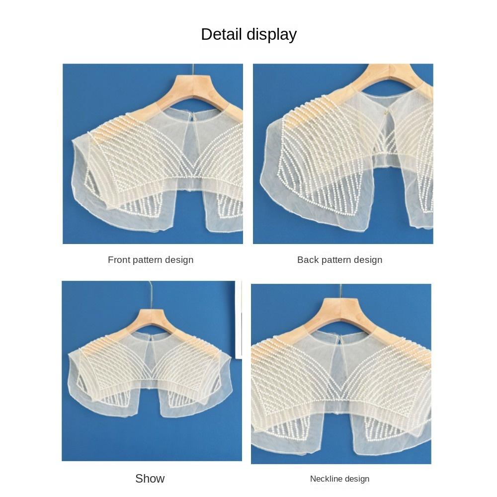 Шаль на шнуровке Шаль Динчжу Воротник-шаль Съемный воротник для рубашки Женский кружевной воротник