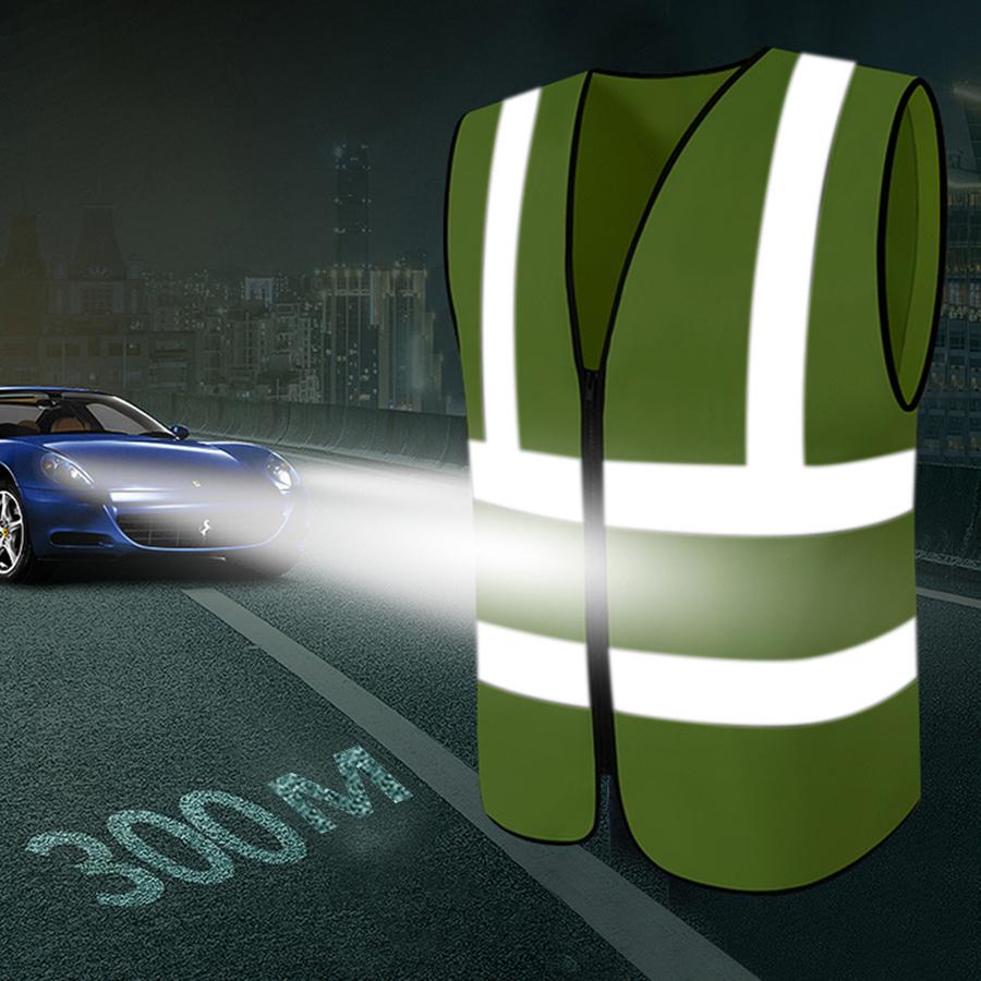 Безопасность Высокая видимость светоотражающий жилет Регулируемые светоотражающие жилеты безопасности дорожного движения ночью на открытом воздухе для бега велоспорта Спорт